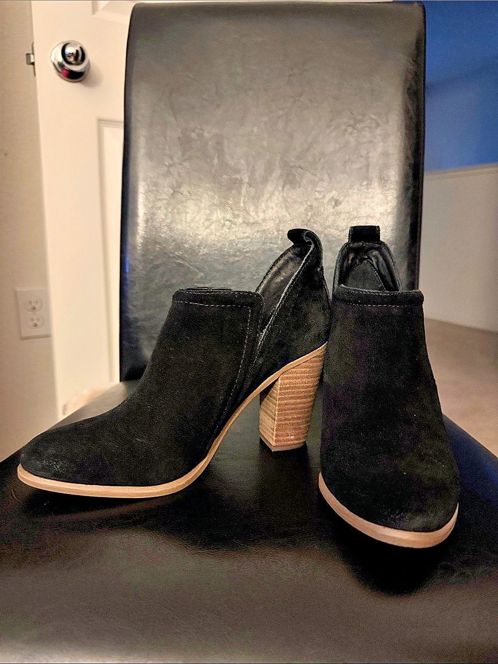 Women's Black Heeled Ankle Booties